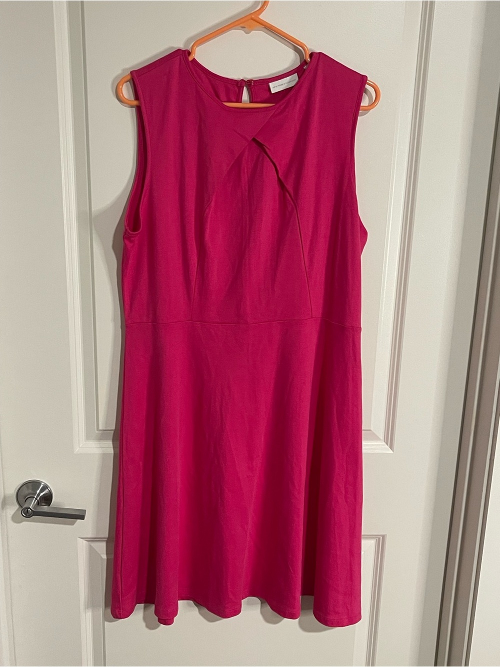 New York & Company Sleeveless Hot Pink A-Line Dress